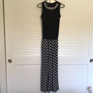 INC PP Black/White Romper